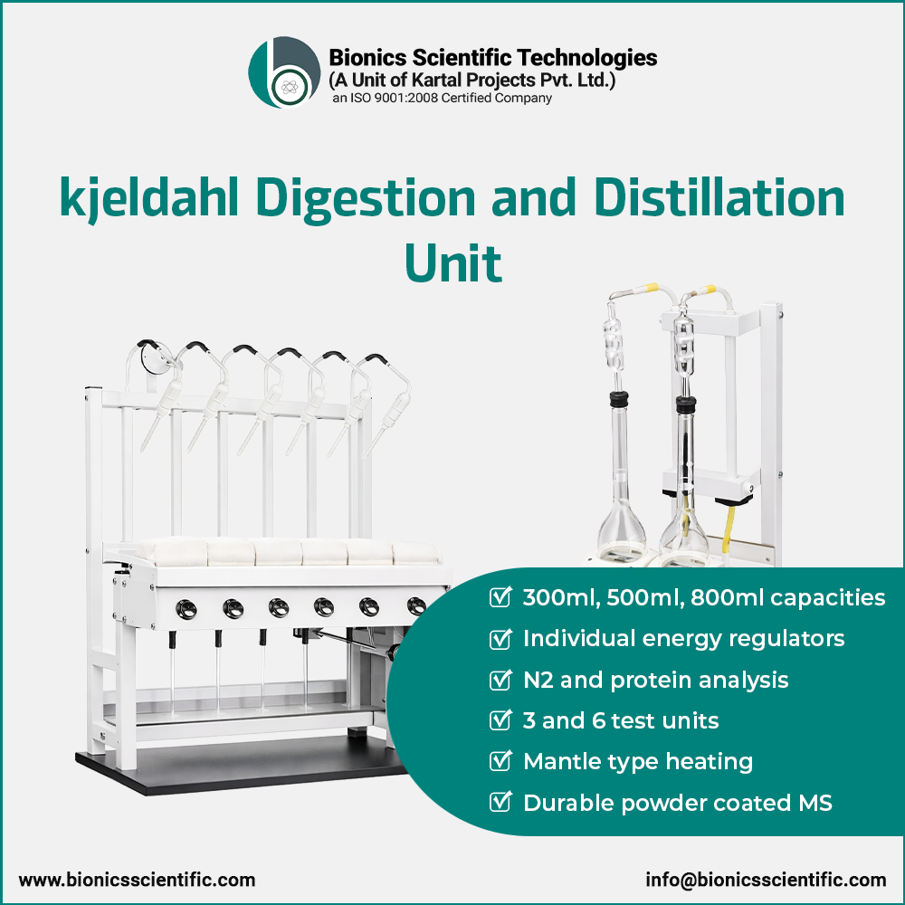 Kjeldahl digestion distillation unit