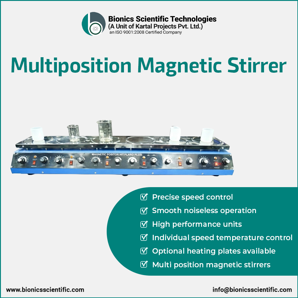 Multi position Magnetic Stirrer India Multiposition Magnetic Stirrer
