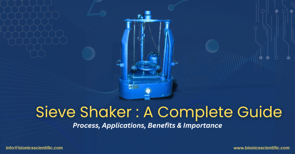 Laboratory sieve shakers for particle size analysis with precision testing.