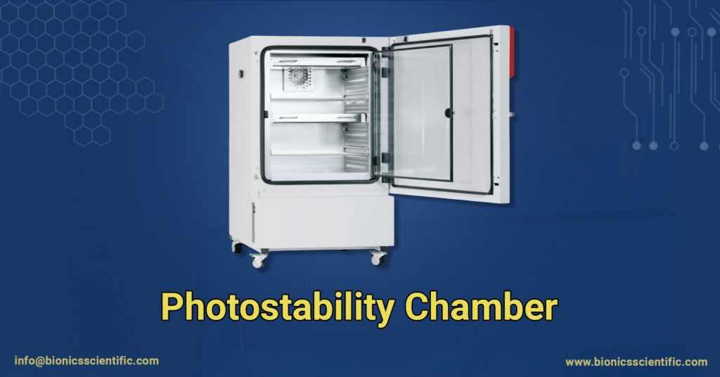 Photostability Test Chamber for Pharmaceutical Stability Testing: ICH Q1B Guide 2 Photostability Test Chamber for pharmaceutical stability testing compliant with ICH Q1B guidelines.
